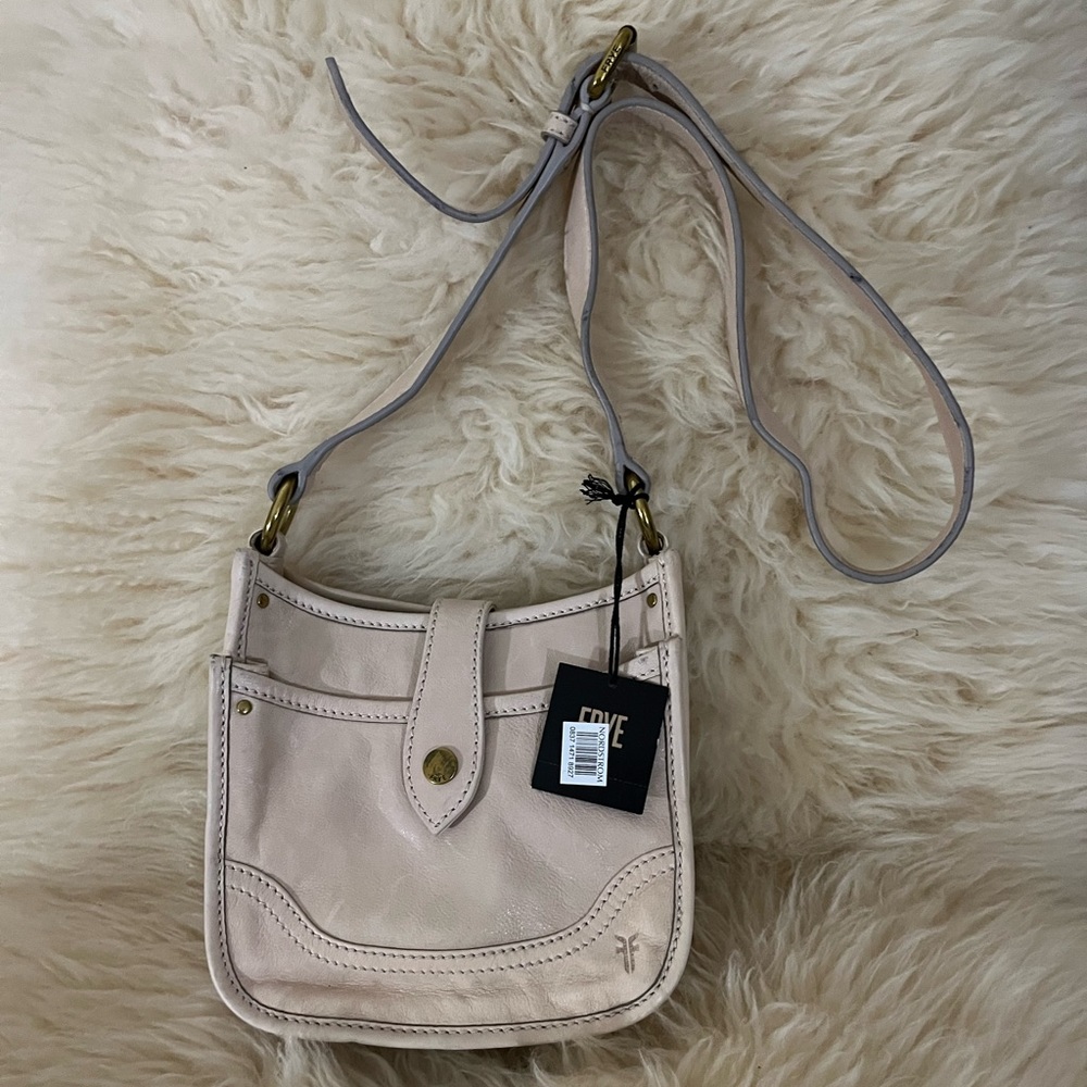 NWT Frye Cream Leather Crossbody Bag